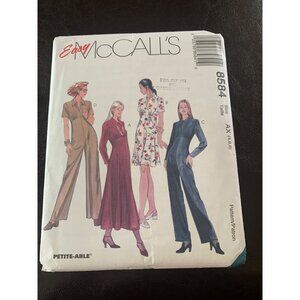 McCall's Misses Dress Jumpsuit Sewing Pattern Sz 4 - 8 8584 - Uncut